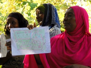 Students at the Practical Permaculture Institute of Zanzibar showcase their design projects. 