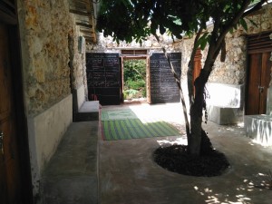 Inner courtyard of the Practical Permaculture Institute of Zanzibar after Michael, his students and locals complete the dormitories.